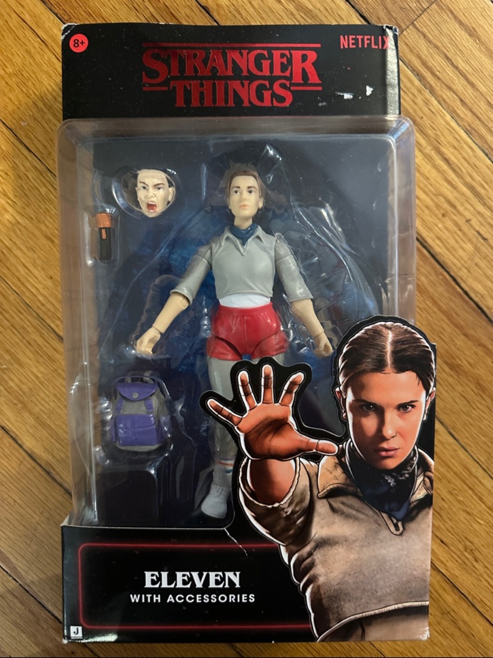 Netflix Stranger Things Eleven Figure — Red, Gray & Purple Accents NIB